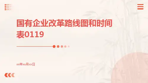 国有企业改革路线图和时间表0119