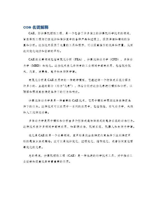 cae名词解释