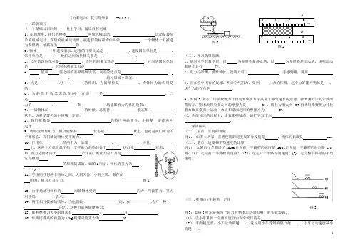 力和运动复习