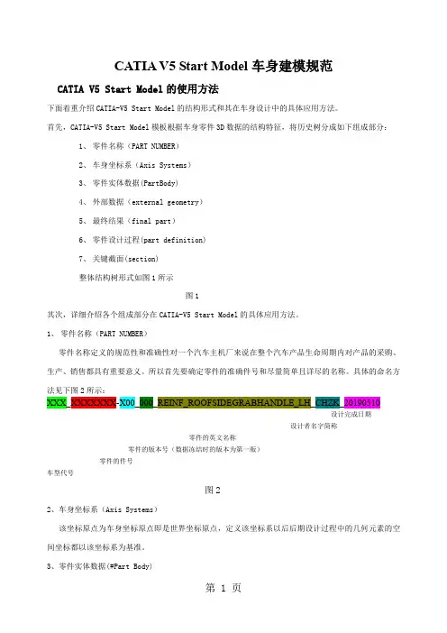 CATIAV5StartModel车身建模规范8页word文档