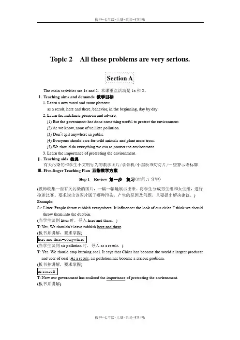湘教版-英语-九上-Topic 2(Topic2教案)