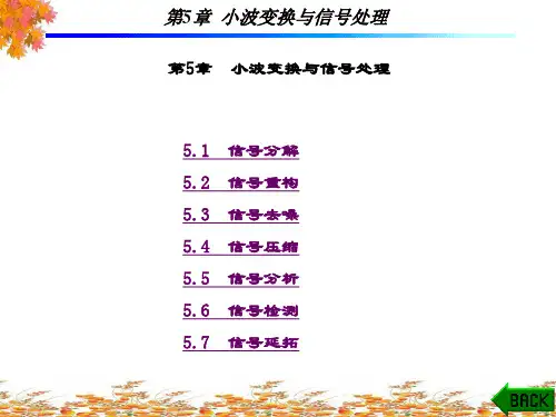 精品课件-基于MATLAB的小波分析应用-第5章