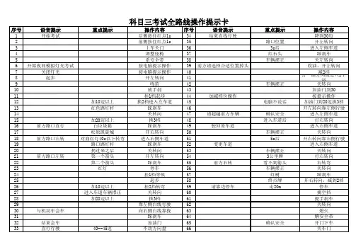 科三考试操作流程图