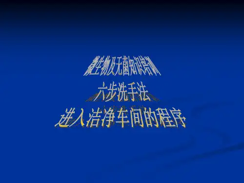 微生物及无菌知识培训六步洗手法及进入洁净车间的程序