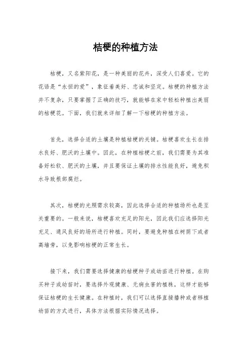 桔梗的种植方法