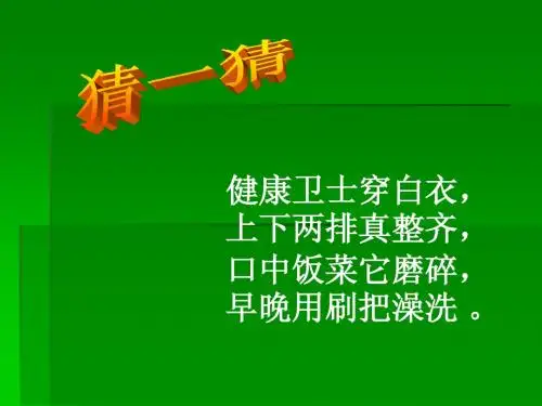 小学体育与健康《保护牙齿》课件