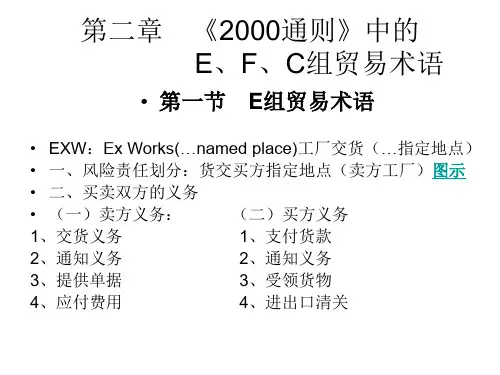 第二章 《2000通则》中的E、F、C组贸易术语
