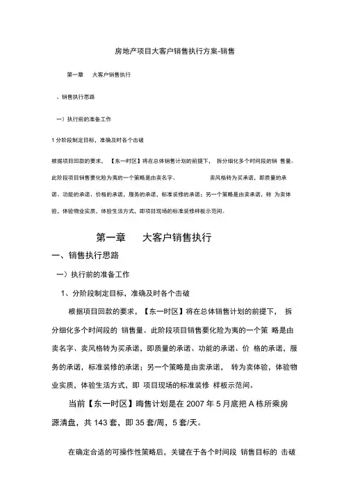 房地产项目大客户销售执行方案销售.doc