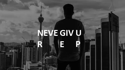 《Never Give up(永不放弃)》快闪PPT模板