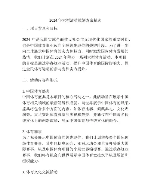2024年大型活动策划方案精选