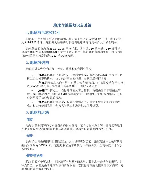 地球与地图知识点总结