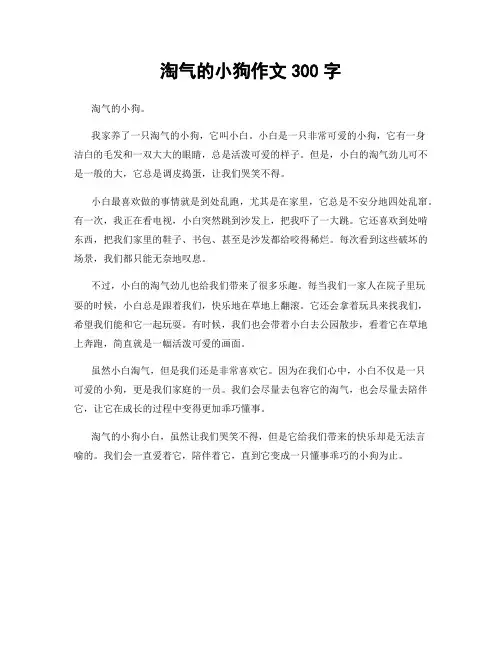 淘气的小狗作文300字
