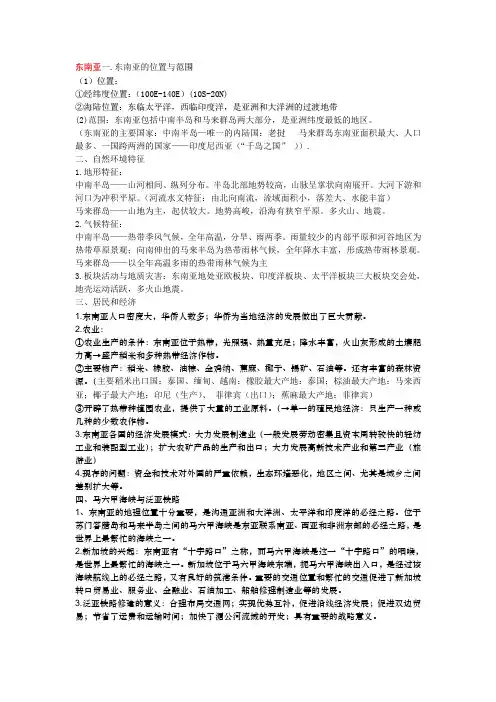 区域地理_东南亚