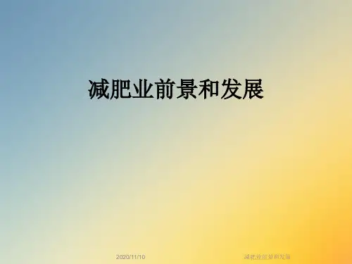 减肥业前景和发展