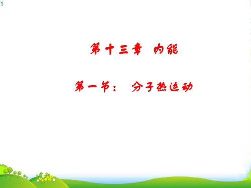 人教版物理九年级全册 13.1分子热运动课件(共27张PPT)