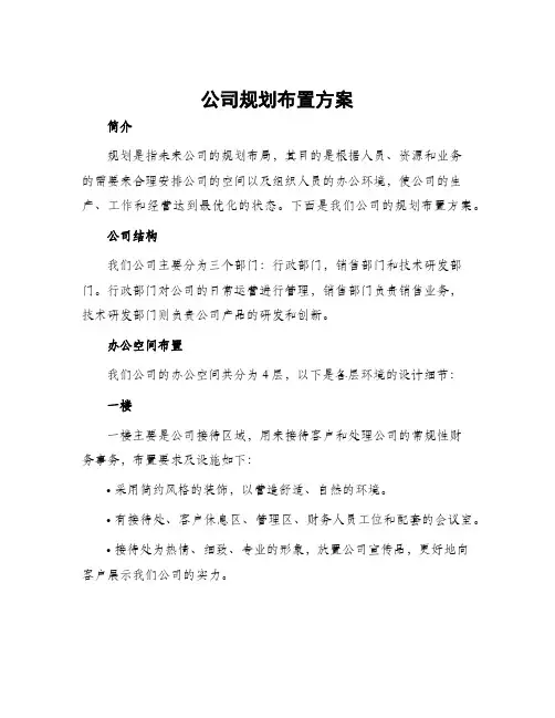 公司规划布置方案