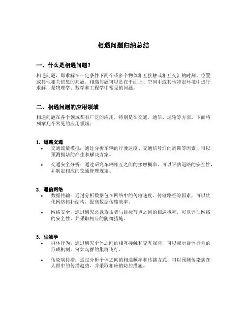 相遇问题归纳总结