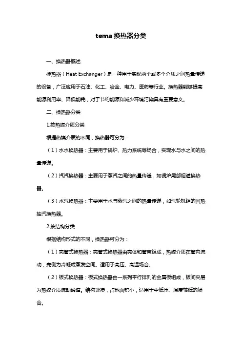 tema换热器分类