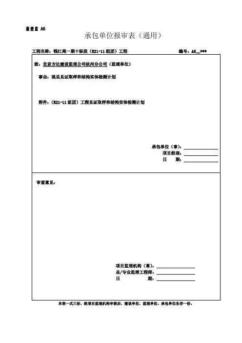 见证取样和结构实体检测专项方案