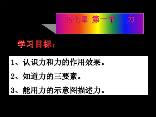 人教版初中物理八年级下册第七章第一节7.1力 课件(共18页ppt  )