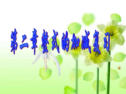 人教版七年级数学(新)上册课件：第二章 整式的加减复习(共14个ppt)(共14张PPT)