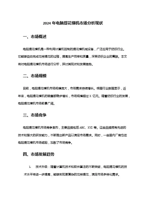 2024年电脑提花横机市场分析现状