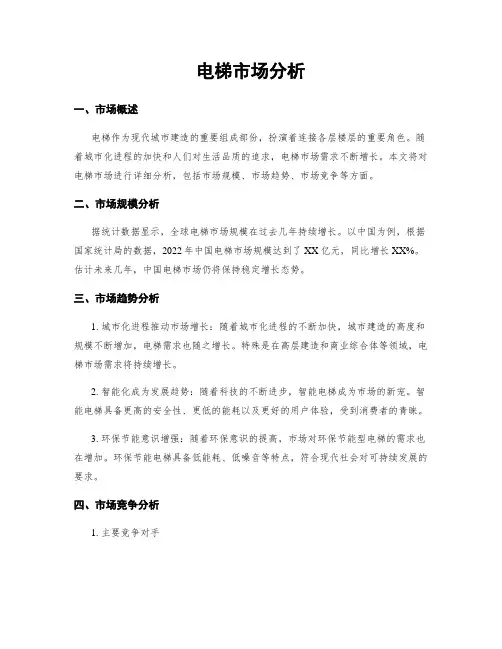 电梯市场分析