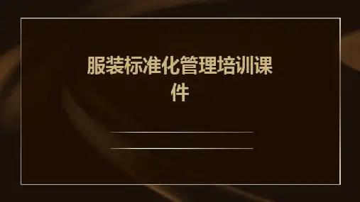 服装标准化管理培训课件