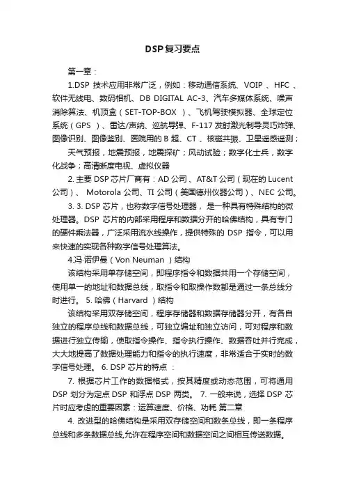 DSP复习要点
