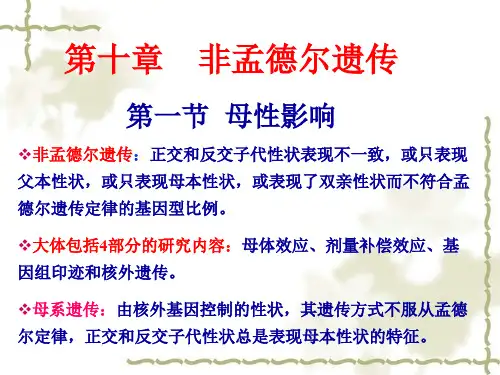 动物遗传学非孟德尔遗传