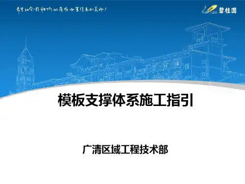 模板支撑体系施工指引