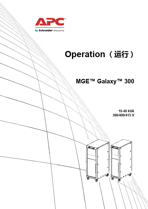 MGE Galaxy 300操作手册