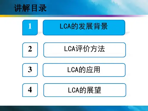 生命周期评价--作业PPT课件