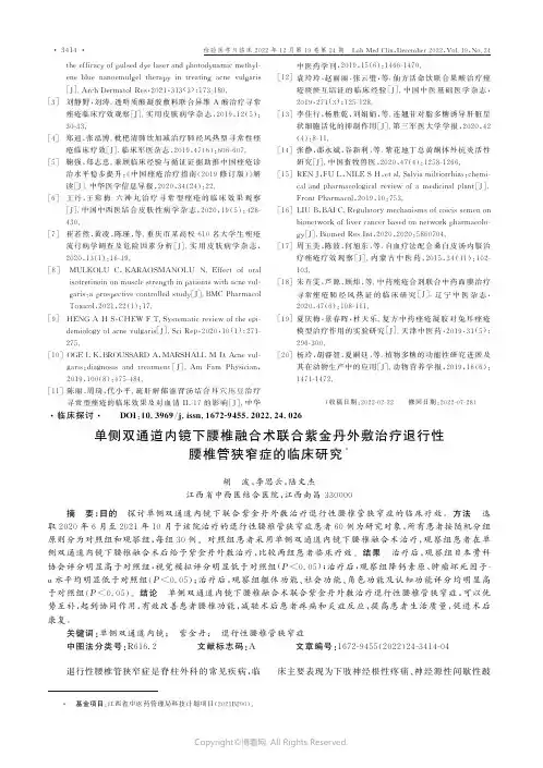 单侧双通道内镜下腰椎融合术联合紫