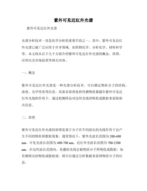 紫外可见近红外光谱