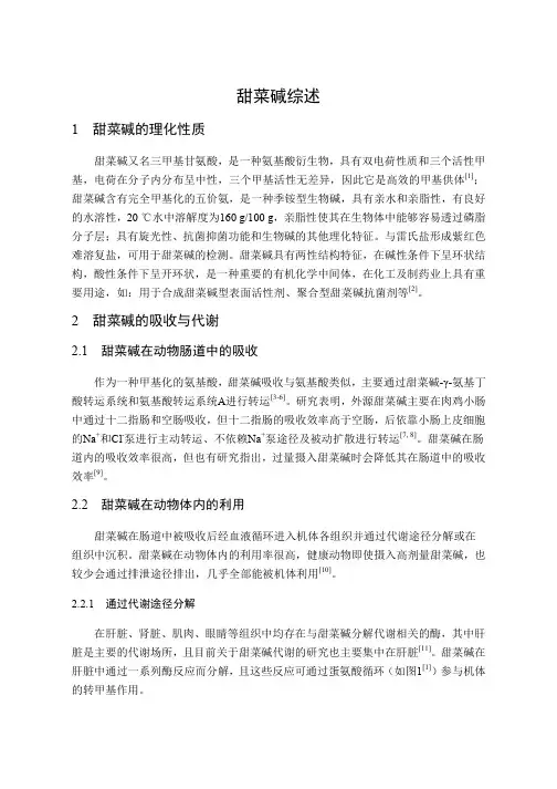 甜菜碱综述