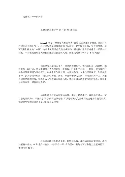 动物名片