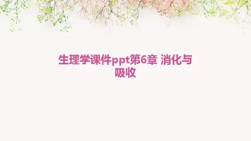 生理学课件ppt第6章篇消化与吸收