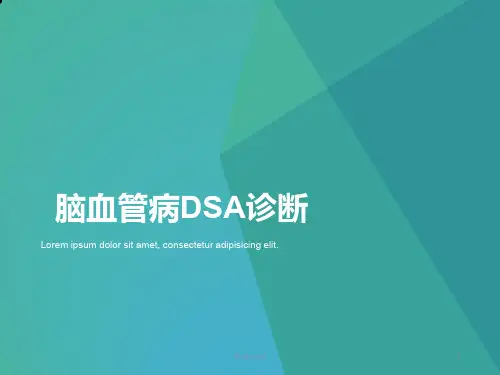 脑血管造影DSA(特选材料)
