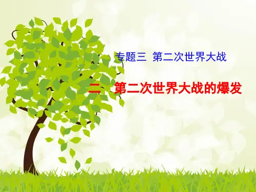 人民版高中历史选修3专题3教学课件：第2课第二次世界大战的爆发(共25页)