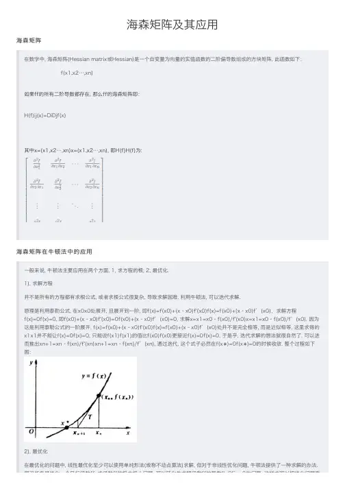 海森矩阵及其应用