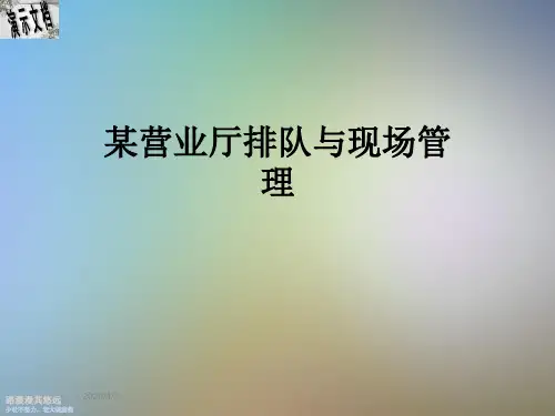 某营业厅排队与现场管理