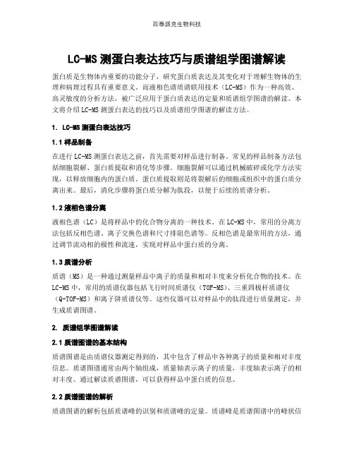 LC-MS测蛋白表达技巧与质谱组学图谱解读