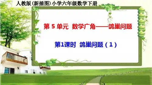 人教版新插图小学六年级数学下册第5单元《数学广角-鸽巢问题》课件