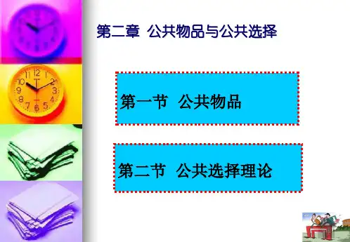 财政学第二章公共物品与公共选择PPT课件
