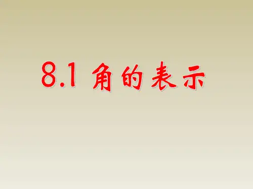 青岛版七年级下册数学角的表示课件(共15张)