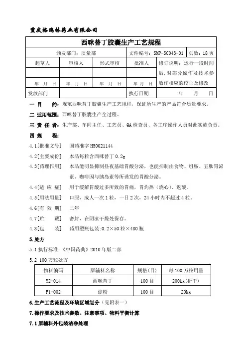 SMP-SC043-01西咪替丁胶囊