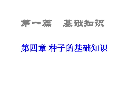 种子基础知识