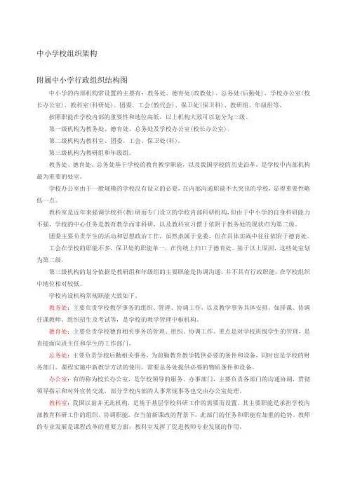 中小学校组织架构