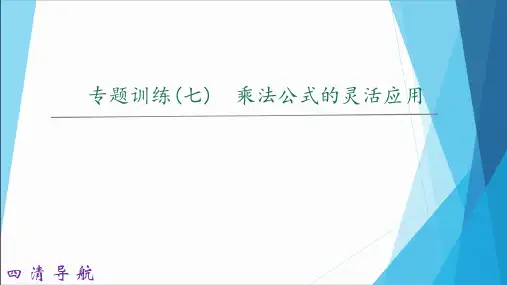 人教版八年级数学上册专题训练(七) 乘法公式的灵活应用